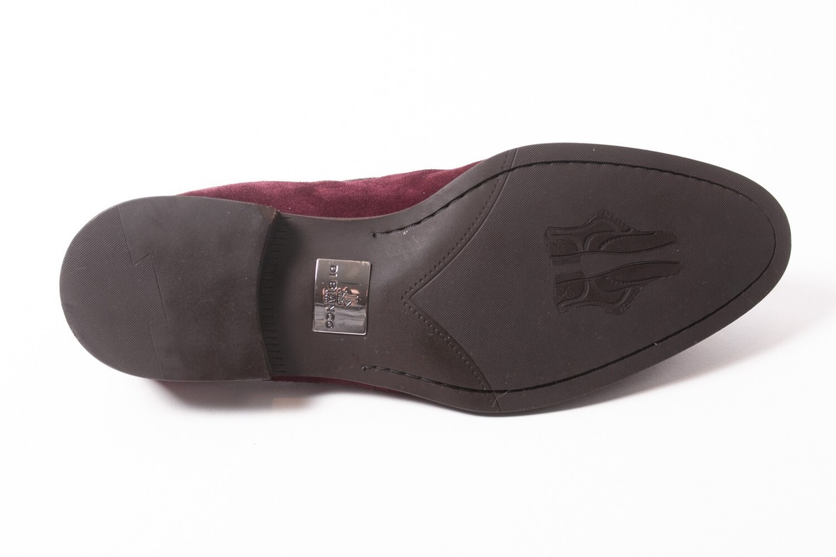 Di Bianco Wine Red Suede Tassel Loafers 25959 | eBay display picture 3