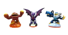 Skylanders Lot of 3 ~ Lightcore Eruptor Figure ~ Jet Vac ~ Cynder ~ Activision