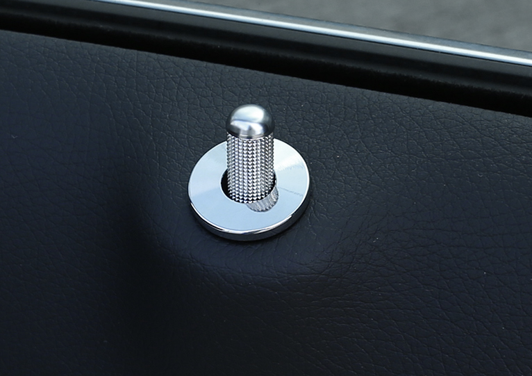 For Benz CClass 20152021 Silver Aluminum Inner Door Lock Down Bolt Ring Trim eBay