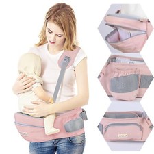 Baby Hip Carrier with Foldable Seat 180  Up-Down for Infant,Adjustable Straps...