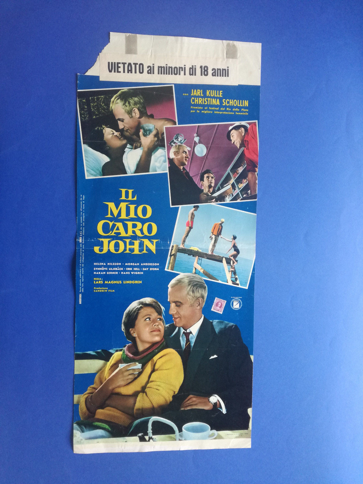 Locandina originale film Il mio caro John (1964) - Regia di Lars-Magnus Lindgren