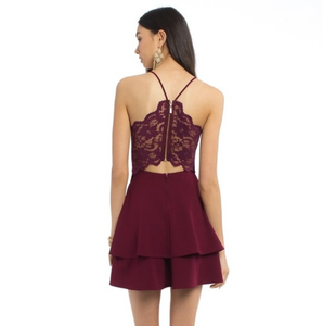 camille la vie burgundy dress