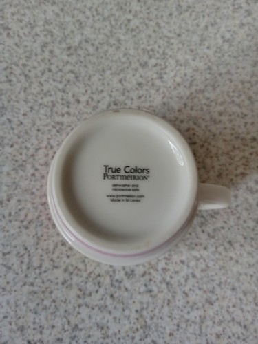 TAZA SEÑORA PORTMEIRION COLORES VERDADEROS 8,5 CM ALTO 10 CM DIAM ROJO AMARILLO - Imagen 4 de 4