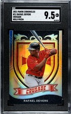 2021 Panini Chronicles Crusade #11 Rafael Devers HOLO PRIZM SGC 9.5 MINT+