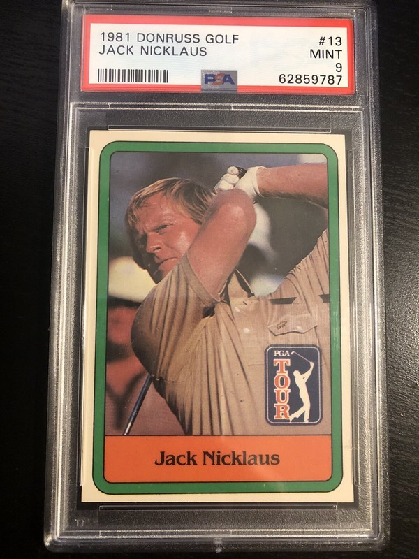1981 Donruss Golf #13 Jack Nicklaus RC HOF - PSA 9 MINT