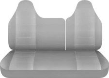 Fits Ford F150 40-60 Top Solid Bottom Front Bench seat covers 1997-1998 Silver