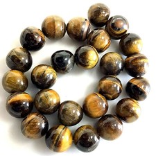 XL Natural Tiger eye Round Beads 15" strand 16mm Jewelry Making Free Shipping