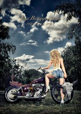 Custombikes-POSTER neu - XXL - DIN A0 - Motiv: Harley Davidson - bikes & girls