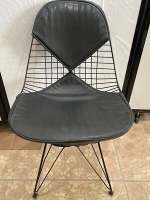 Herman Miller Mid Century Modern Wire Eiffel Chair With Bikini cover by Eames 
