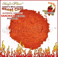 Smoked Bhut Jolokia Pepper Powder | Ghost Chili Powder - (5 size variations)