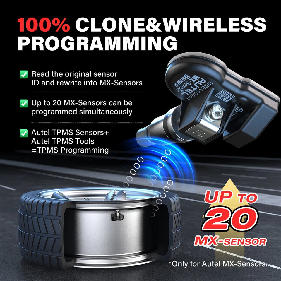 4x 2025 Autel MX-Sensor 433MHz Universal Reifendrucksensor TPMS RDKS Programmier - Bild 4 von 4