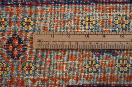 3 x 5 ft Orange Mamluk Afghan Hand Knotted Wool Medallion Area Rug - Picture 18 of 18
