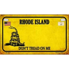 Rhode Island Do Not Tread Novelty Metal Motorcycle Plate MP-8871