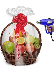 Shrink Wrap Basket Bags 20 Pack For Gift Baskets Clear cellophane PVC Shrink ...