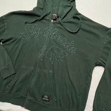 Harry Potter Women Hoodie Slytherin Green Zip Up Sweatshirt Wizarding World L