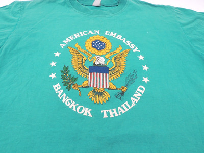 Vintage American Embassy Bangkok Thailand Tee T-Shirt Single Stitch (?Large?)