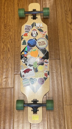 Playshion Longboard Skateboard Cruiser 39" Drop Through Long Board - Little Use