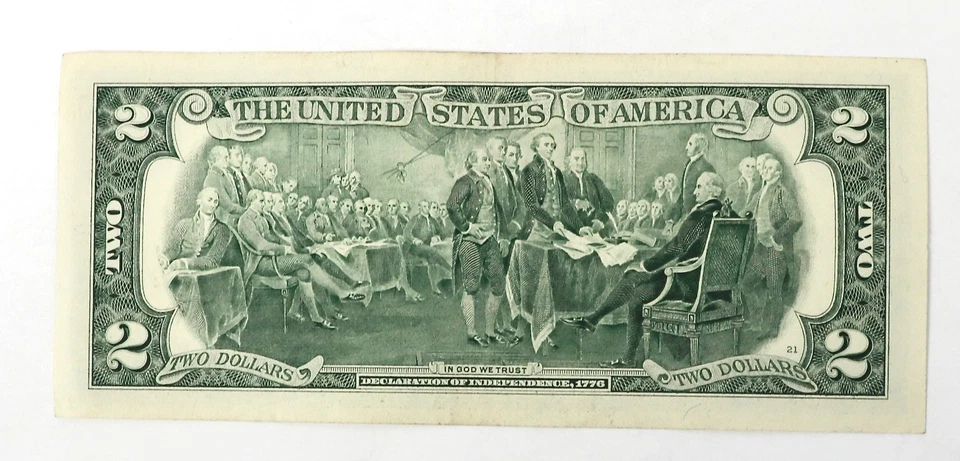 2003 A $2 Federal Reserve Note Fancy Serial Number B04000025A - Image 2 of 3