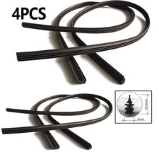 4PCS 26" 6mm Car Bus Windshield Wiper Blade Refill Rubber Universal Frameless US