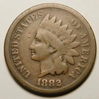 1882 Indian Head Cent Penny VG-F  "Not Cleaned - Actual Coin Pictured"