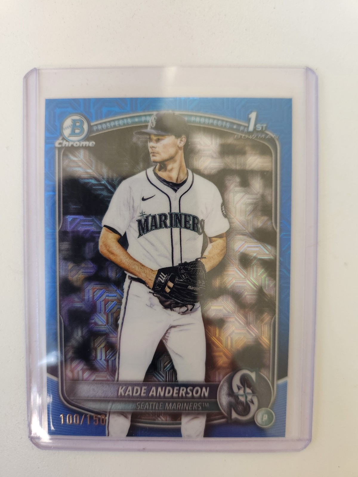 Kade Anderson 1st Blue Mojo Refractor #BDC-3 Mariners RC 2025 Bowman Draft /150