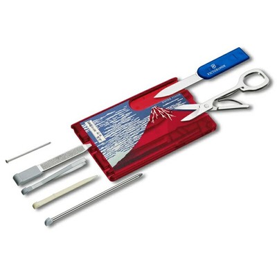 Victorinox SwissCard Ukiyo-e Edition Red 10 Functions 0.7100.T-X6 Card Multitool
