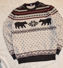 2025 Lands' End Men's Family Holiday Sweater, SIZE M MEDIUM 