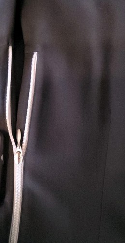 EUC Vintage Henri Bendel Moto Full Zip Jacket Blazer Suit Coat Black S/M Sm/Med - Picture 9 of 13