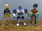 2003 Bandai DC Teen Titans Go Robin Terra Cyborg Action Figure Lot Loose 3.5”