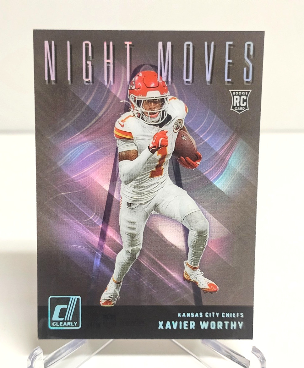 2024 Panini Clearly Donruss XAVIER WORTHY RC Night Moves CASE HIT • #10 KC CHIEF