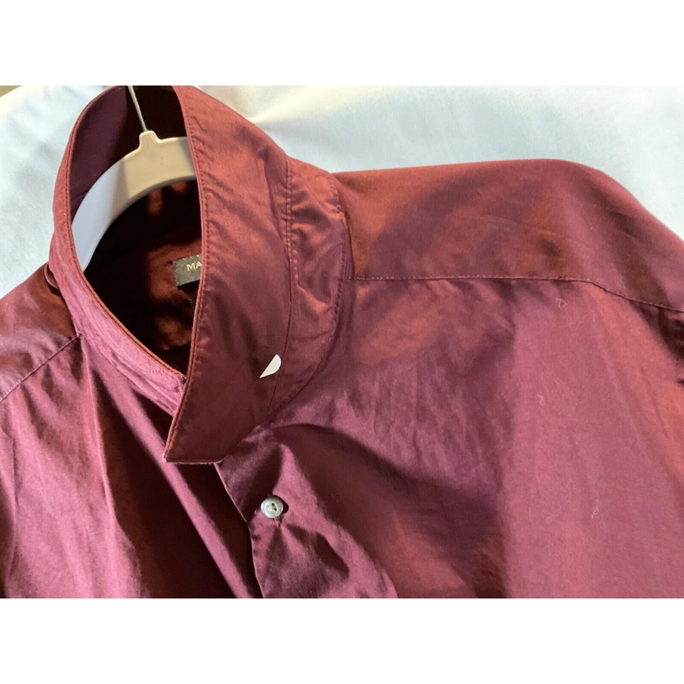 Top de vestir borgoña para hombre XL - Madison, enfriamiento dinámico, ajuste ceñido, abotonado Foto 4 de 4