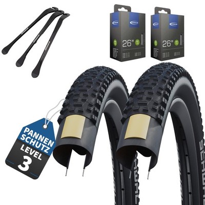 2 x Schwalbe Reifen Rapid Rob 26 x 2,25 (57-559) + Schlauch wahl + Reifenheber