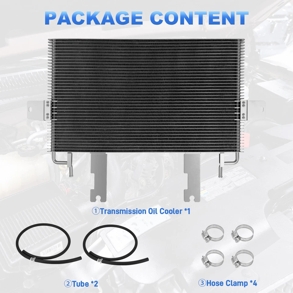 Transmission Oil Cooler w/Hoses and Clamps for 1999-2003 Ford 7.3L Powerstroke - Image 3 of 4