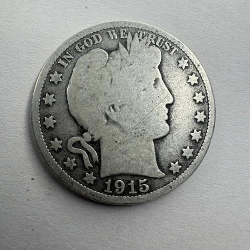 1915 D 90% Silver Barber Half Dollar, Denver Minted