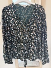 Image of WHITE STUFF Ladies Green Print Top, 12, BNWOT