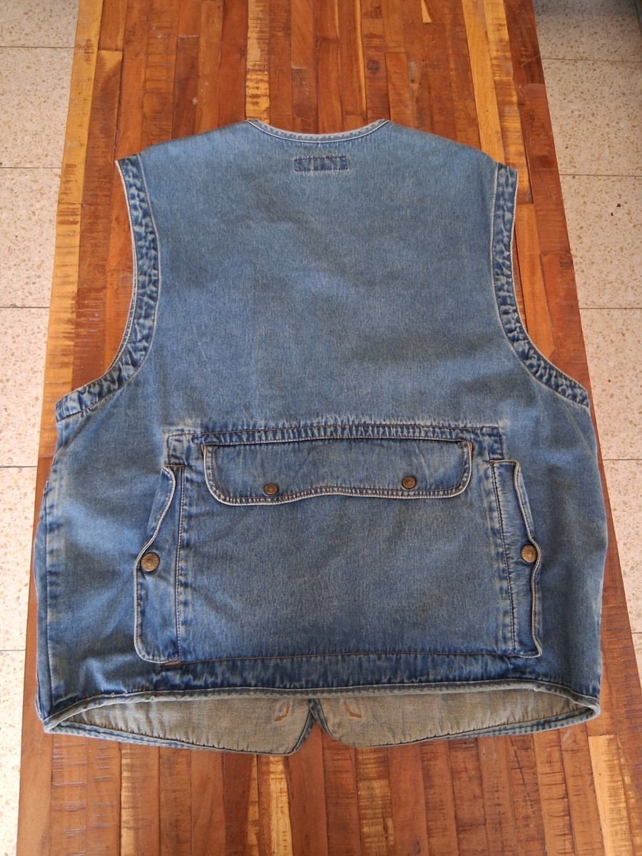Vintage Banana Republic Denim Safari / Fishing Vest/Utility Vest