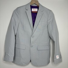 OPPOSUITS Suit Jacket Blazer Light Gray Boys 14Y New Without Tags
