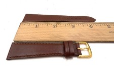 NOS Speidel 19mm/R Brown Stitched Calf Watch Band Waterproof Anti-Allergic B527