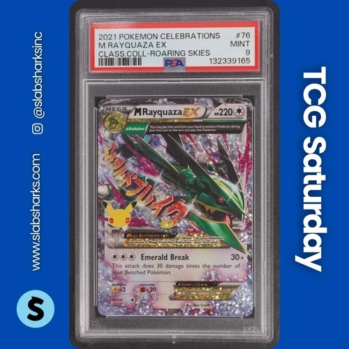 2021 POKEMON SWSH CELEBRATIONS CLASSIC COLLECTION #76/108 M RAYQUAZA EX PSA 9