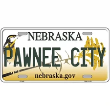 Pawnee City Nebraska Metal Sign