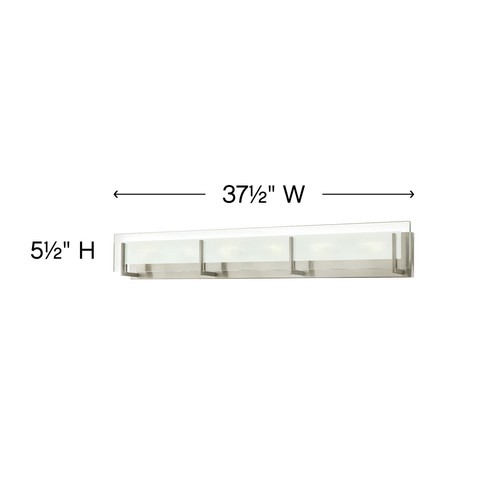 Hinkley Lighting 5656 Latitude 37.5"W 6 Light Bath Bar - Bronze - Picture 5 of 5