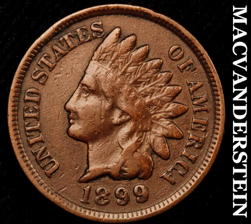 1899 Indian Head Cent-Very Fine Scarce Better Date No Reserve #i3805
