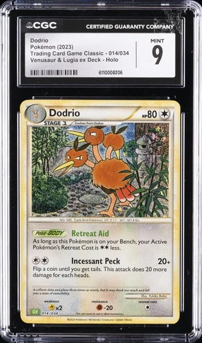 2023 POKEMON TCG CLASSIC VENUSAUR & LUGIA EX DECK HOLO #014/034 DODRIO CGC 9