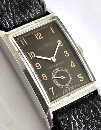 Rolex Prince Elegant Steel, Rare ‘BUCHERER’ 1933 Vintage Watch, Box, Serviced