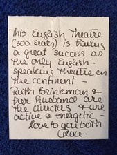 GRACE KELLY-SIGNED NOTE AND THEATRICAL PROGRAM,GRADING AND AUTHENTICITY PSA/DNA