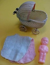 Celluloid Baby Carriage Toy Vintage