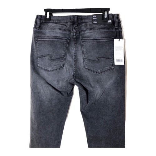 NEW Silver Jeans Womens Robson Jeggings Distressed High Rise Button Fly Size 30 - Picture 5 of 7