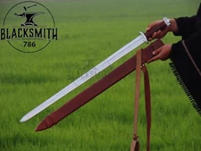 Handmade Medieval Sword 36" 5160 Spring Steel Top Quality Viking's Battle Sword
