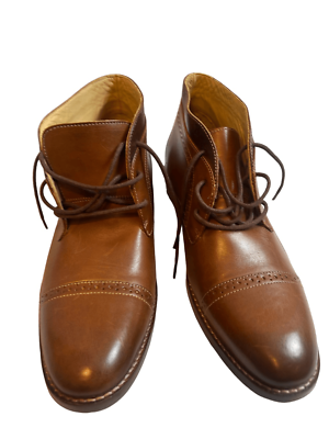 Johnston & Murphy Garner Cap-Toe Boots Size US 8 M Tan 