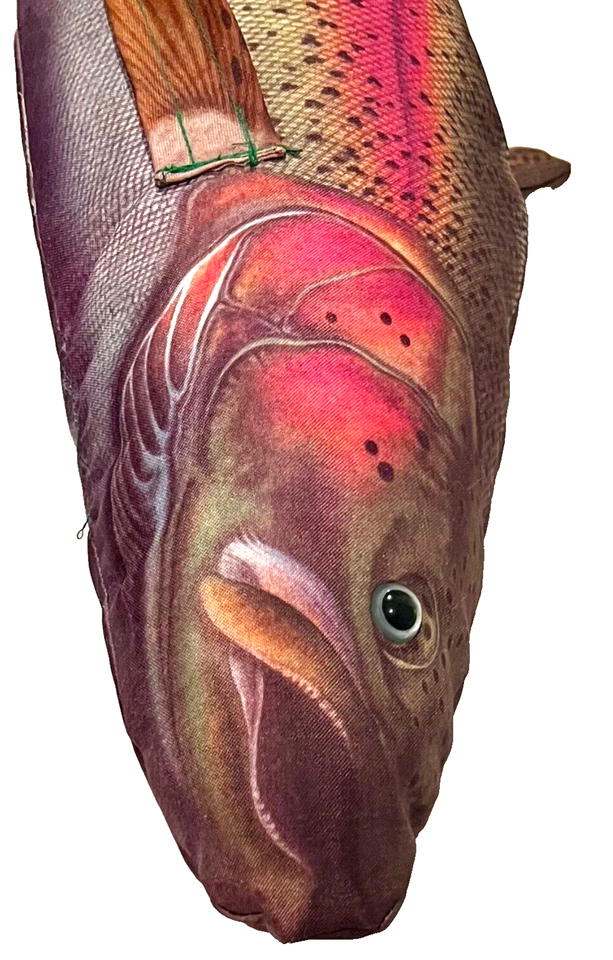 Lifelike Rainbow Trout Fish Plush Stuffed Animal Pillow 27” Long eBay